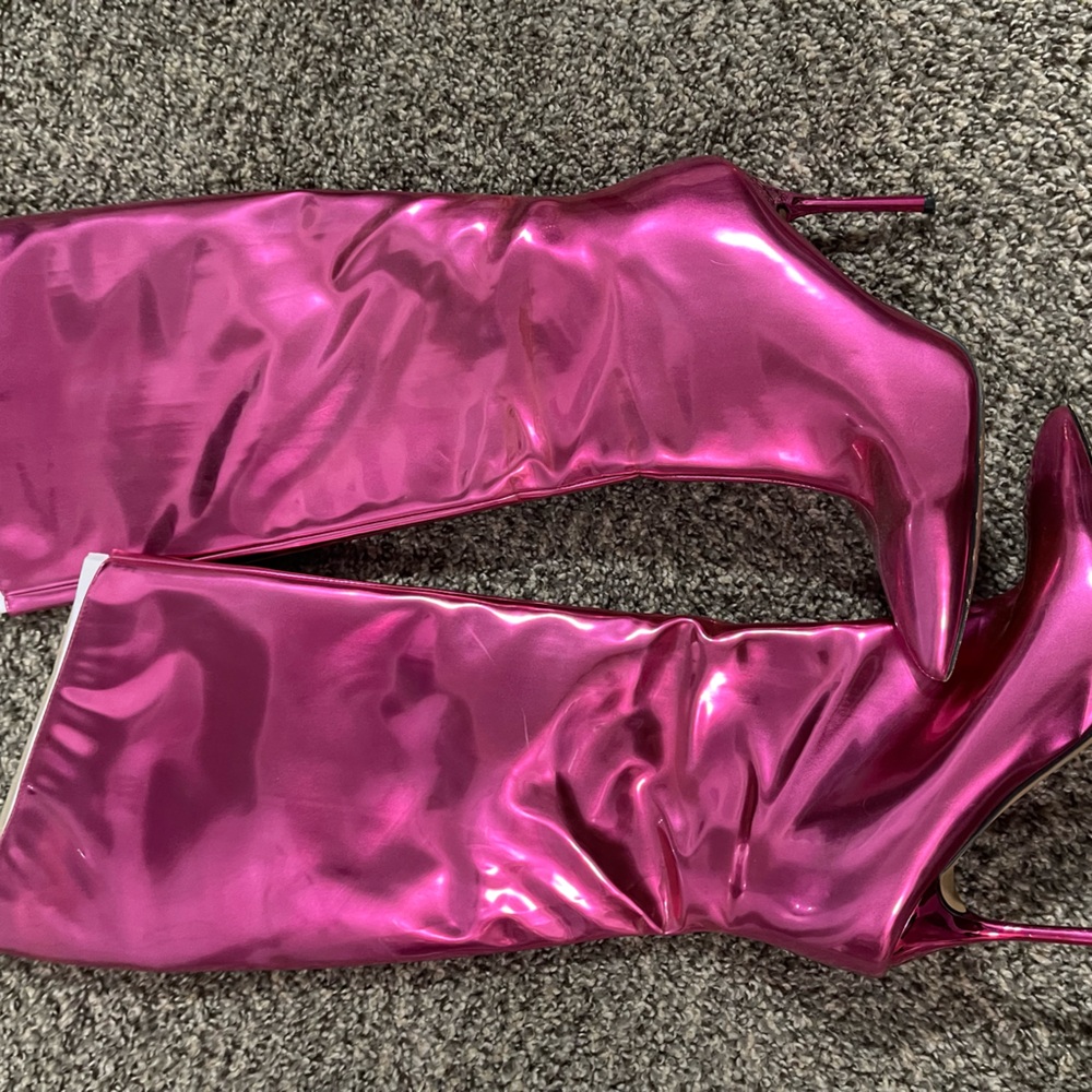 Cape Robbin Fuchsia Metallic Women's Dress